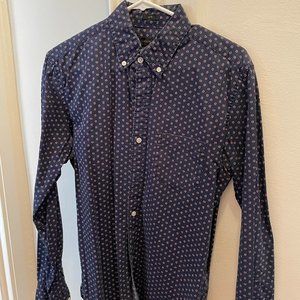 JCrew Blue Paisley Button Down
